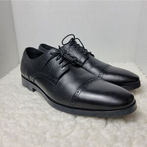 Cole Haan Grand Jefferson Oxfords Shoes Mens Size 11 Black Leather Cap Toe L